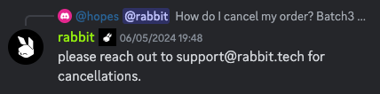 cancel order rabbit r1